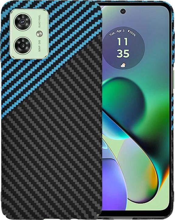 Image du produit Techsuit - Carbonite FiberShell - Motorola Moto G54 / Moto G54 Power Edition / Moto G64 - Blue Pulse (Motorola Moto C, Motorola Moto G54)