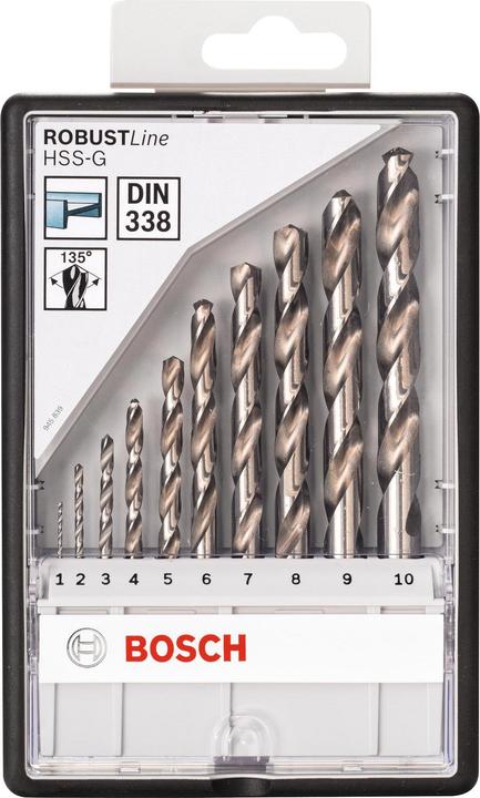 Immagine prodotto Bosch Professional Zubehör Set di punte PRO Metal HSS-G, 10 pezzi. (5 mm, 6 mm, 7 mm, 8 mm, 10 mm, 4 mm, 3 mm, 2 mm, 1 mm, 9 mm)