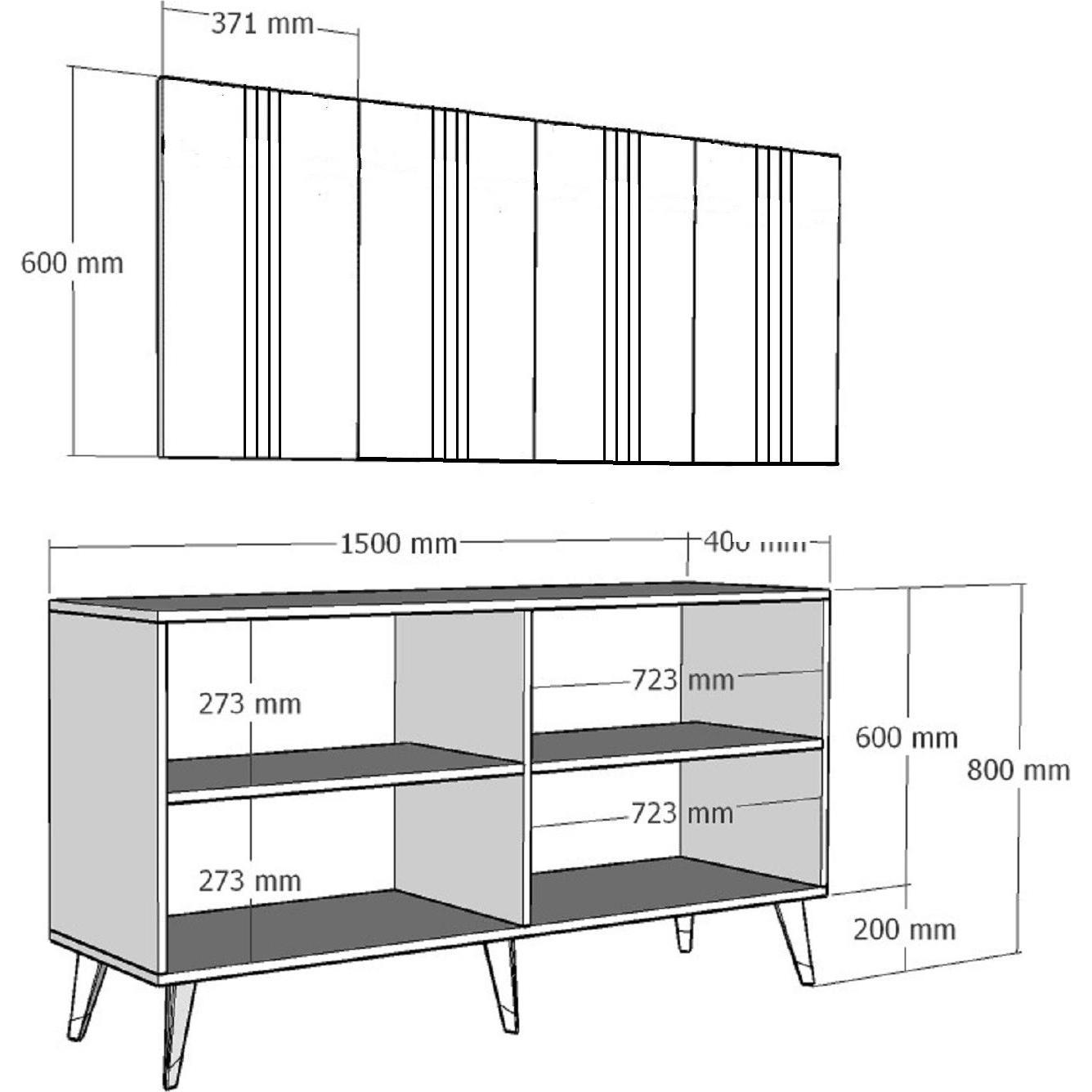 Thumbnail - Kalune Design, Kommode + Sideboard, Esmeralda (150 x 80 x 40 cm)