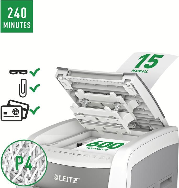 Image du produit Leitz Destructeur de documents IQ Autofeed Office Pro 600 P4 (Coupe de particules)