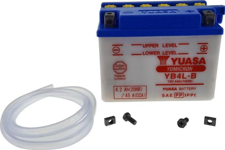Actual product image Yuasa YB4L-B roller battery (12 V, 4.20 Ah, 45 A)