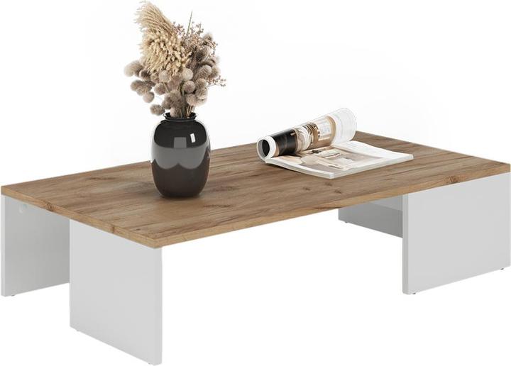 Actual product image Vicco Couchtisch Hardi, Weiss/Goldkraft Eiche, 90 x 21.4 cm