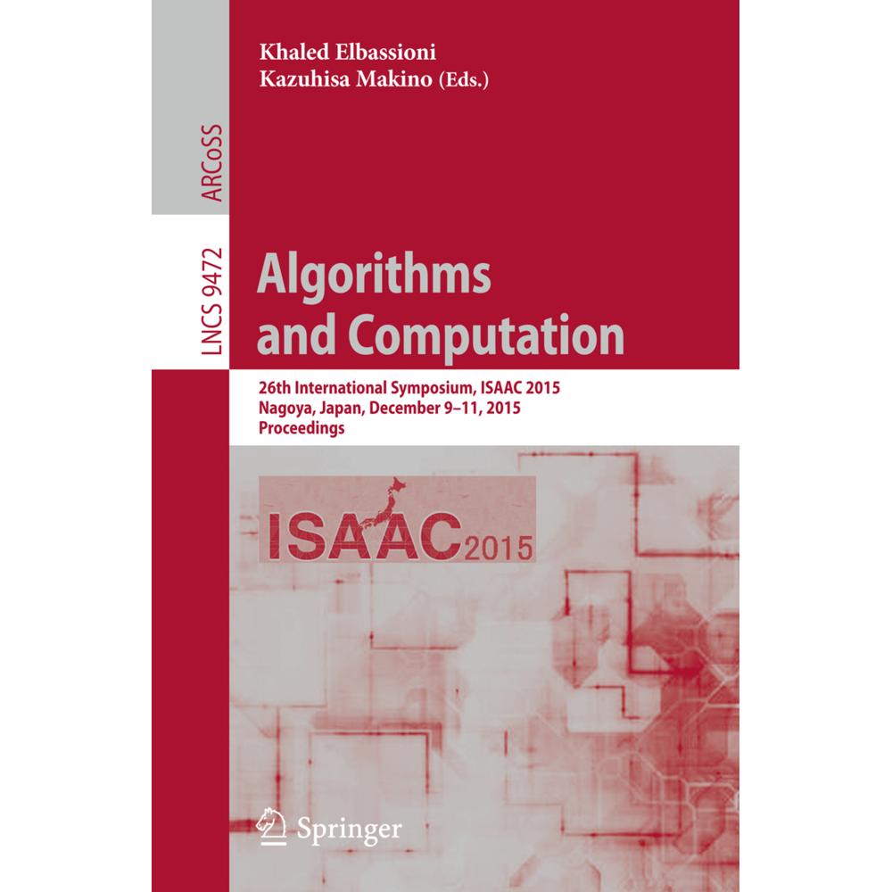 Algorithms and Computation, Fachbücher