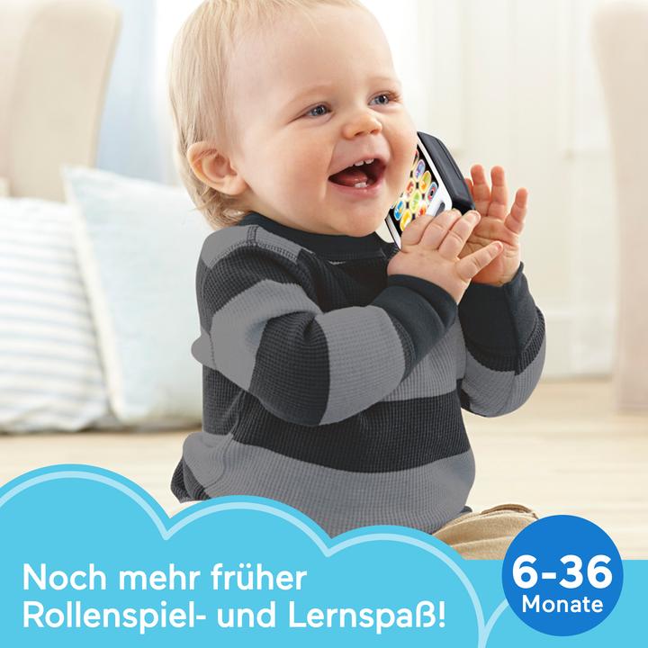 Productafbeelding Fisher-Price Leerplezier smartphone muziekleerspeelgoed voor baby's, grijs, Duitse versie (Duits, 0.50 - 3 Jaren)