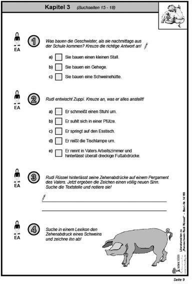 Produktbild Rennschwein Rudi Rüssel / Literaturseiten (Deutsch, KOHL VERLAG Der Verlag mit dem Baum, 2006)