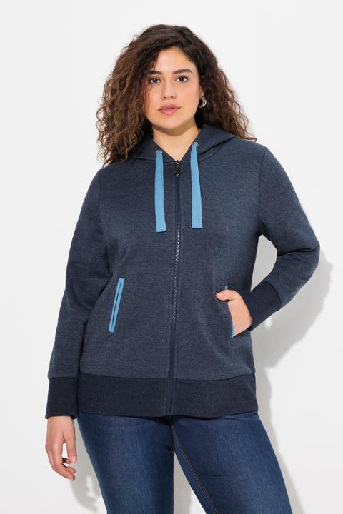 Produktbild Ulla Popken Hoodiejacke, Waffelpikee, Kapuze, Langarm (46, 48)