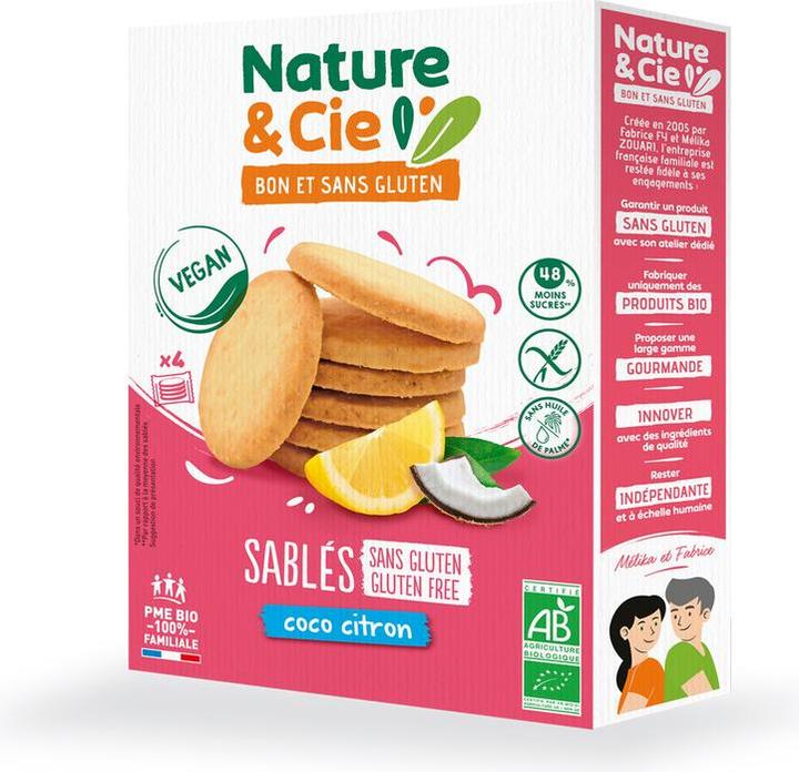 Immagine prodotto Nature et Cie Guetzli Organic Coconut Lemon Sablés senza glutine 125 g (1 pz., 125 g)