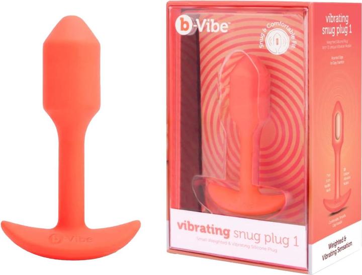 Actual product image B-Vibe Vibrating Snug Plug 1 (S) Orange