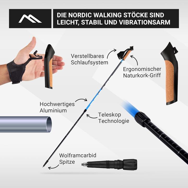 Produktbild Msports Nordic Walking Stöcke inkl. Tasche