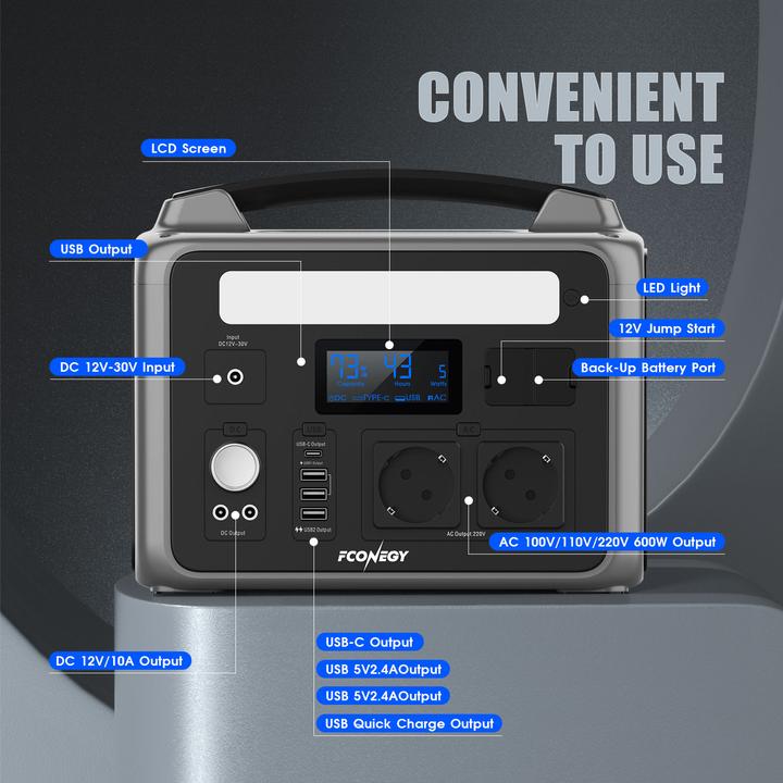 Produktbild Fconegy PC600W (570 Wh, 9 kg)