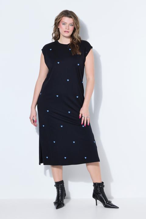 Image du produit Studio Untold Robe midi oversize jersey, coeurs floqués, sans manches (46)