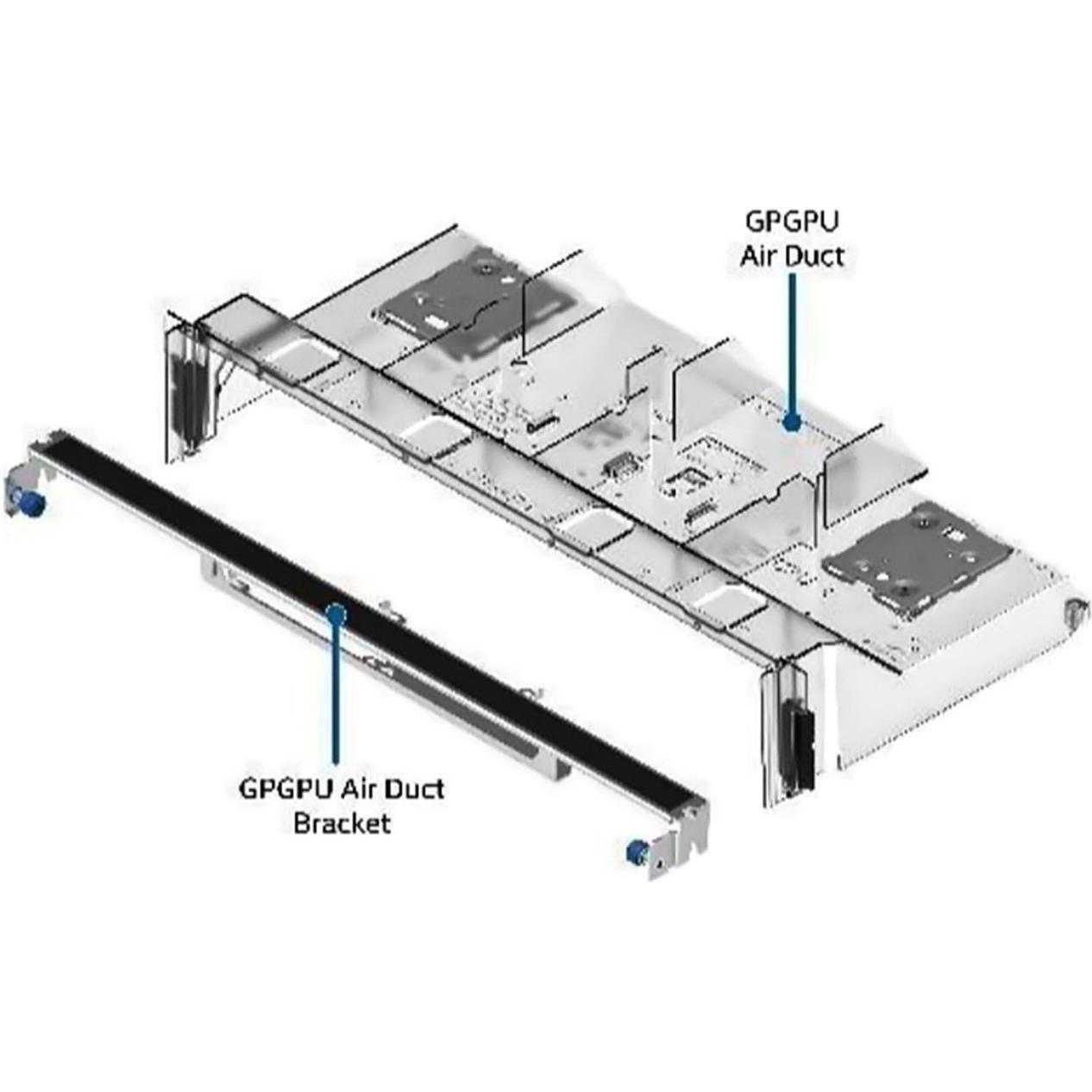 Intel GPGPU Airduct für 2U M50CYP Systeme, Server Zubehör, Schwarz