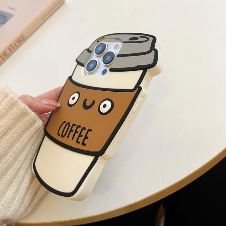 Actual product image Ueli Express Funny 3D silicone coffee cup sleeve (Apple iPhone 15 Pro Max)
