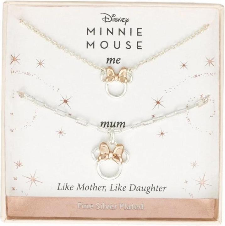 Produktbild NoName MINNIE - Set Maman & Fille - 2 Colliers en Laiton Plaqué Argent (Sterling Silber)