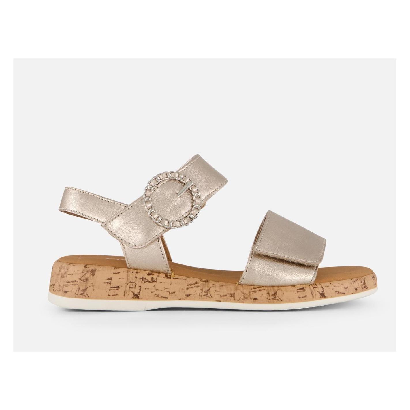 Gabor, Vrouwen, Sandalen, Sandalen Beige Leer - Dames - Maat 38.5, Beige, (38.5)
