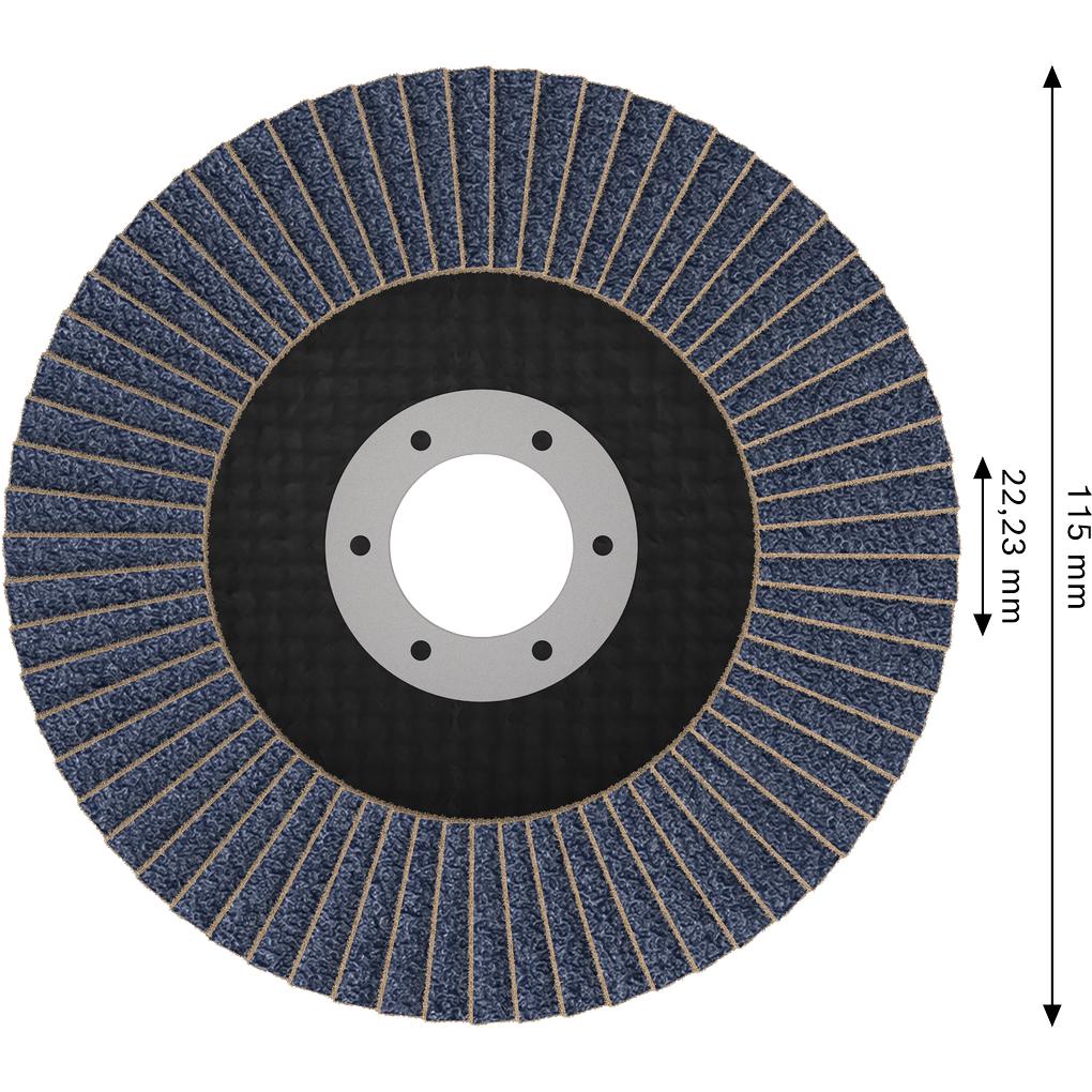 Bosch Professional Zubehör, Abrasivi, Bosch Accessories 2608626124 Fächerschleifscheibe Durchmesser 115 mm 1 St. (60)