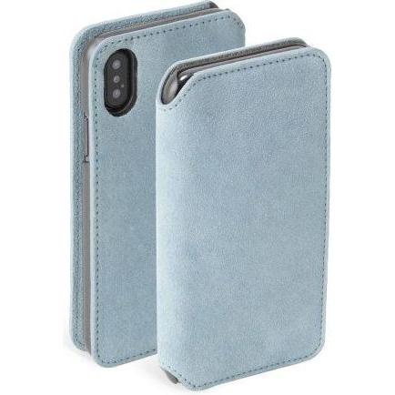 Krusell Broby 4 Card SlimWallet Apple iPhone XS blue (Apple iPhone X), Smartphone Hülle, Blau
