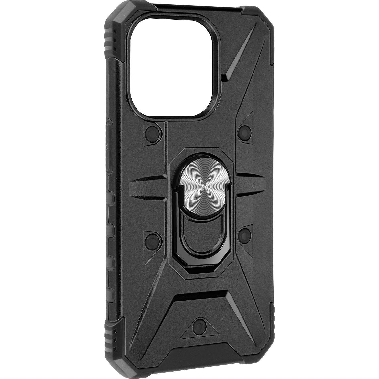Avizar ArmoRing Bump stossfeste Hülle Series (Apple iPhone 15 Plus), Smartphone Hülle, Schwarz
