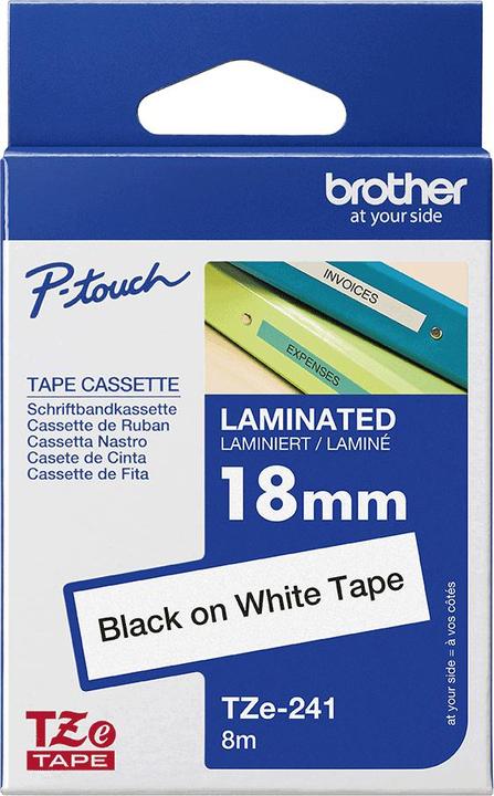 Immagine prodotto Brother TZe-241 (1.80 cm, Nero, Bianco)