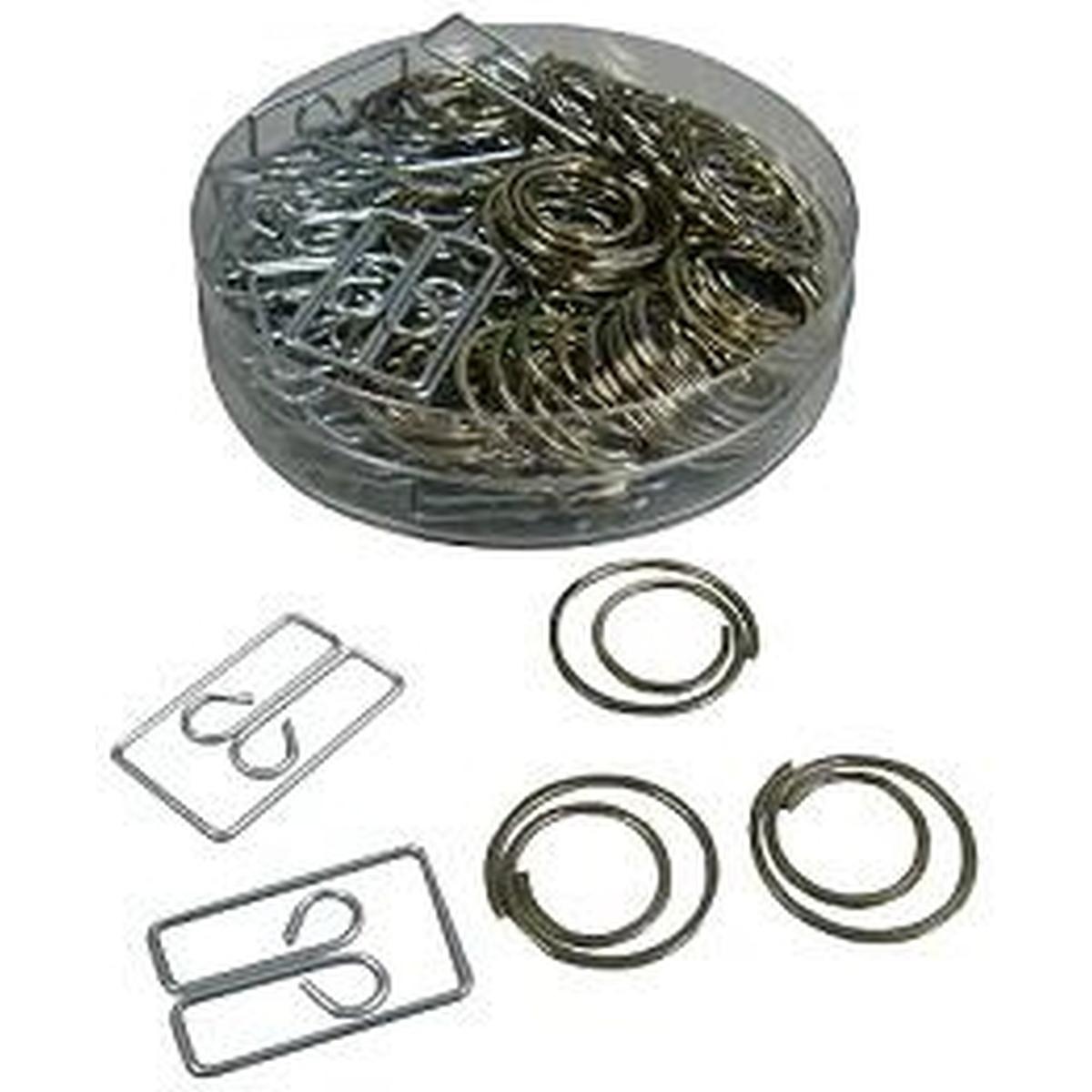 Gold, Büroklammer, Briefklammern Paperclips Metall 2 Formen VE=100 Stück (1 x)