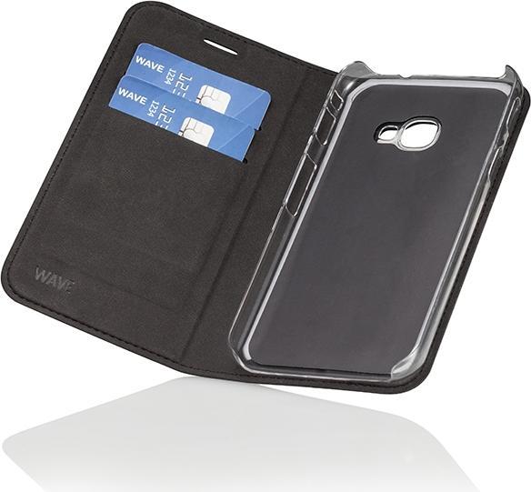 Actual product image Wave BookCase -suojakotelo, Samsung Galaxy Xcover 4 / 4S, musta (Samsung Galaxy Xcover 4)