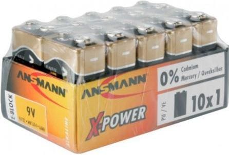 Produktbild Ansmann Batterie Block E 6LR61 1er x-Pow. Spannung von 9 V - Batterie - 9V-Block (1 Stk., 9V Block, 550 mAh)