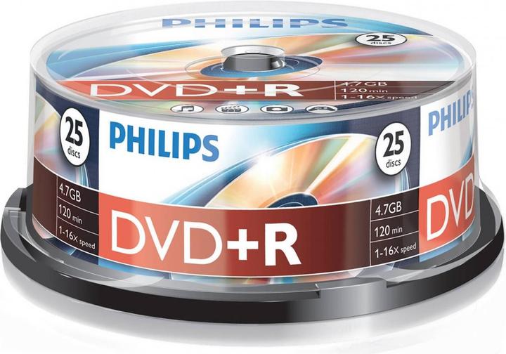 Image du produit Philips 1x25 DVD+R 4.7GB 16x SP (25 x)