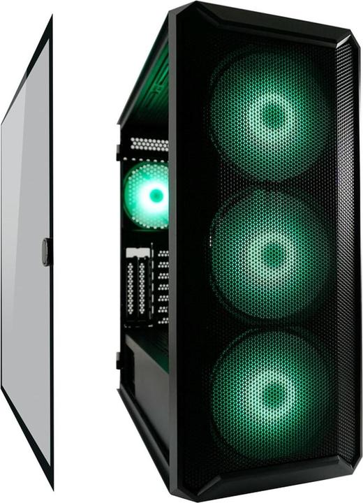Actual product image Powercolor LC-Power Gaming 804B Obsession X RGB black retail case (ATX, mATX, Mini-ITX)