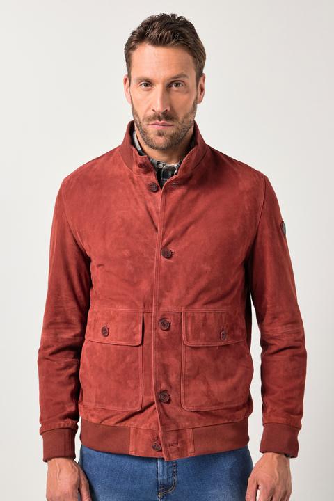 Produktbild JP1880 Lederjacke, Veloursleder, Stehkragen, Knopfleiste, bis 7 XL (XXL)