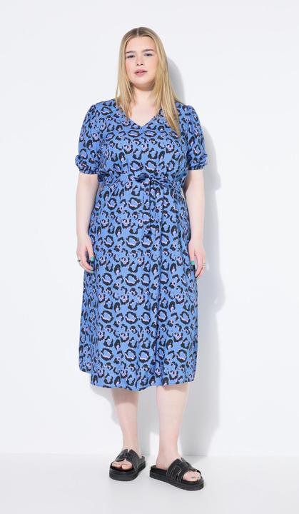 Produktbild Studio Untold Midikleid, A-Line, Leo-Print, Taillen-Bindeband (50, 52)