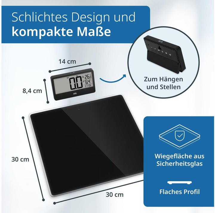 Immagine prodotto ADE Personenwaage Ronja BE2500-1 Schwarz (180 kg)