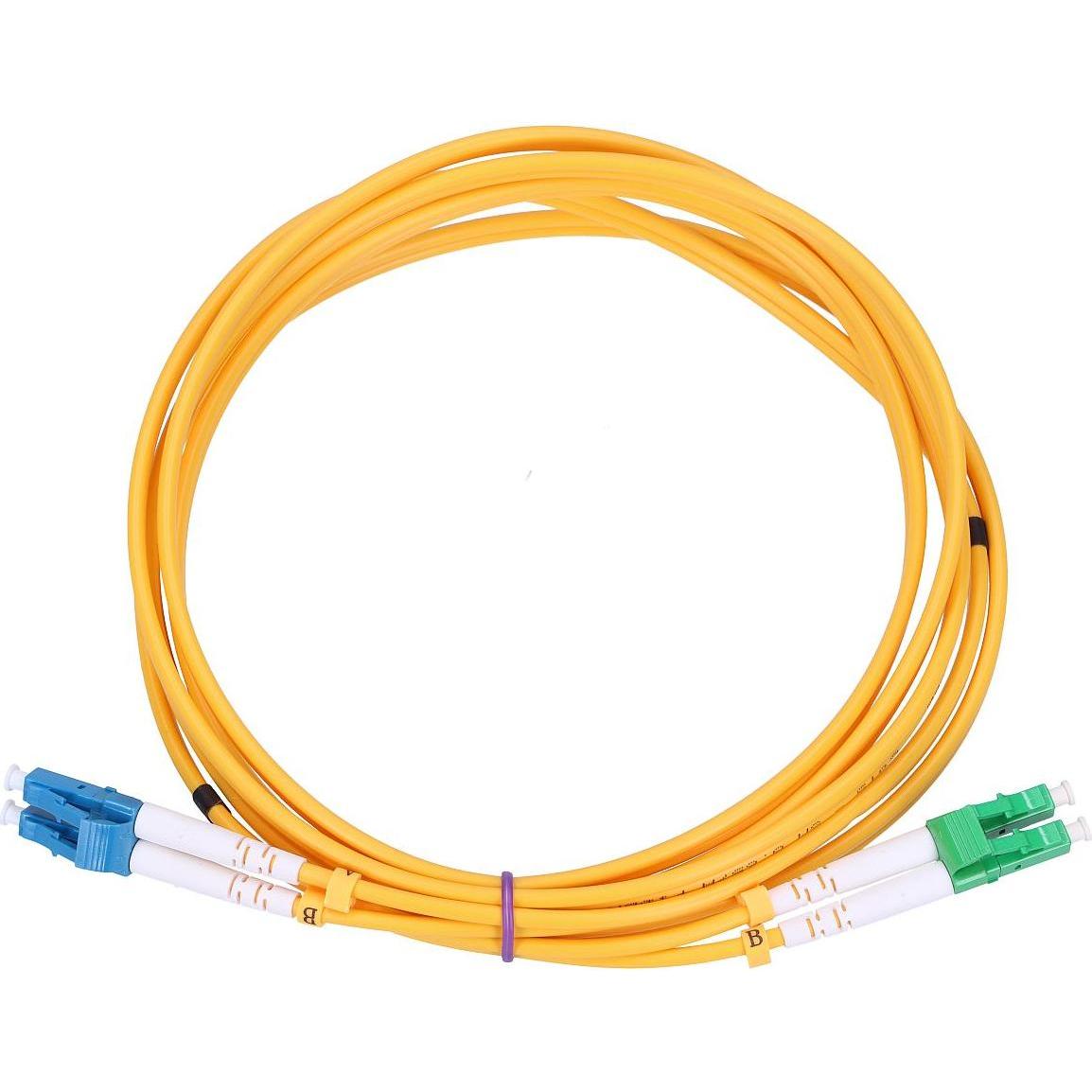 Extralink LC/UPC-LC/APC Patchcord Jednomodowy, Duplex, 9/125um, G657A, 2m (S/UTP, 2 m), Netzwerkkabel