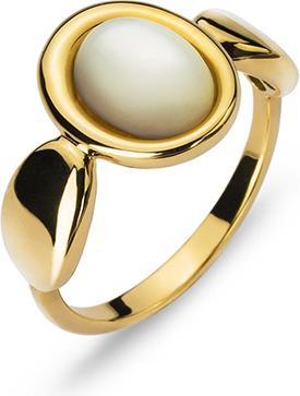 Image du produit Natsumi Schmuck Bague en or jaune 18K/750 avec nacre ovale (54, Or 750/18 K)