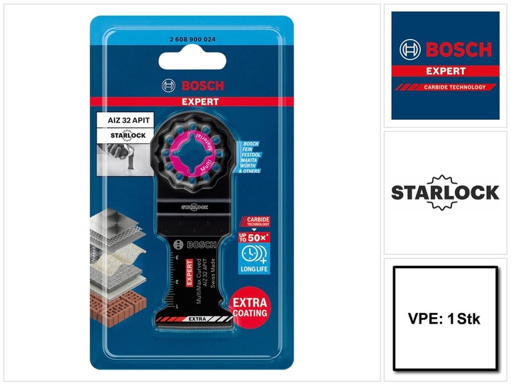 Produktbild Bosch Professional Zubehör EXPERT MultiMax AIZ 32 APIT Blatt für Multifunktionswerkzeuge, 32 mm