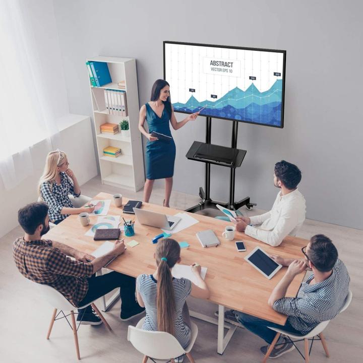 Immagine prodotto Techly Carrello TV per TV LCD LED 37-70 pollici 93,98-177,8 cm nero con ripiano (Universale, 70", 50 kg)