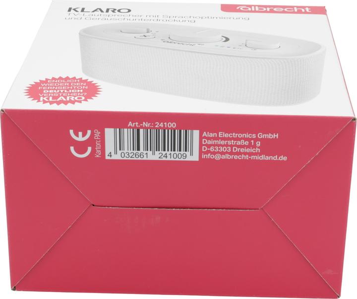 Immagine prodotto Albrecht Klaro TV Lautsprecher