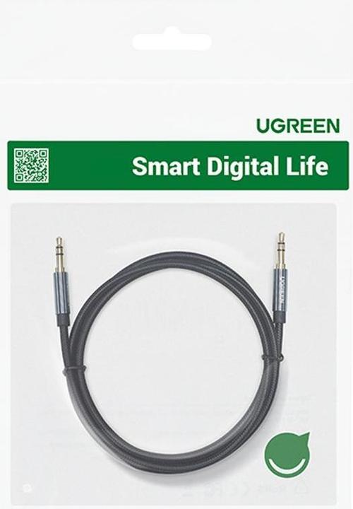 Actual product image Ugreen audio cable AUX angled minijack 3.5 mm 2m blue (AV112) (2 m, AUX cable)