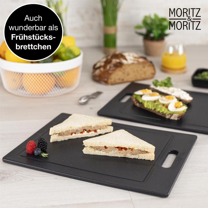 Image du produit Moritz & Moritz 4x planche en plastique aspect granit noir grande