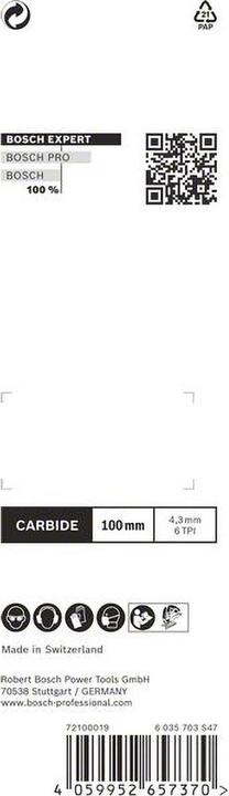 Produktbild Bosch Professional Zubehör EXPERT 'Fiber Plaster' T 141 HM Stichsägeblatt, 2 Stück