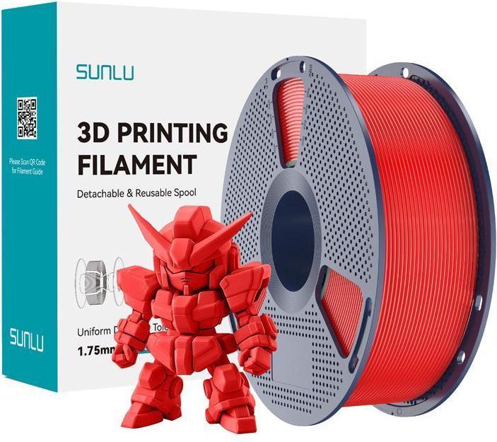 Actual product image Sunlu PLA+ 2.0-Filament (rot) (PLA, PLA+, 1.75 mm, 1000 g)