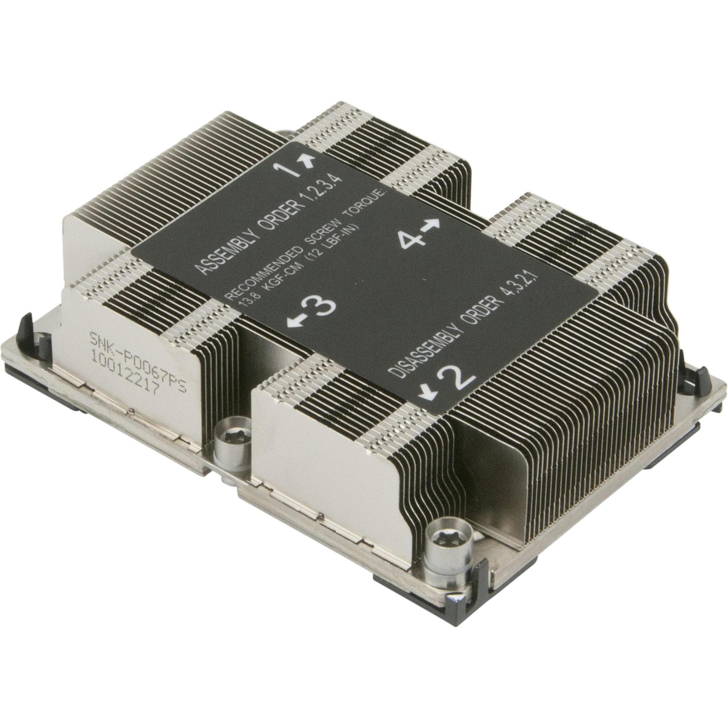 Supermicro 1u Passive Cpu Heatsink (25.50 mm), CPU Kühler, Silber