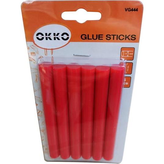 Okko, Heisskleber, GLUE STICKS 6PCS SET.11.2X100MM.RED