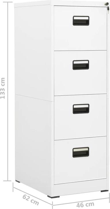 Produktbild vidaXL Aktenschrank (46 x 62 x 133 cm)