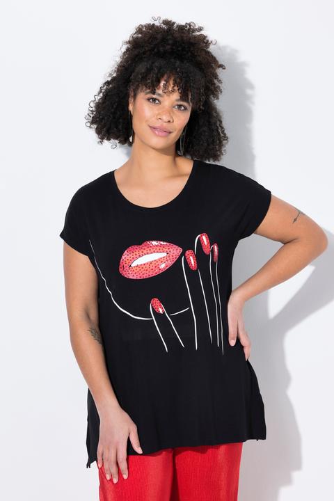 Produktbild Miamoda T-Shirt, A-Linie, Kussmund-Motiv (44)