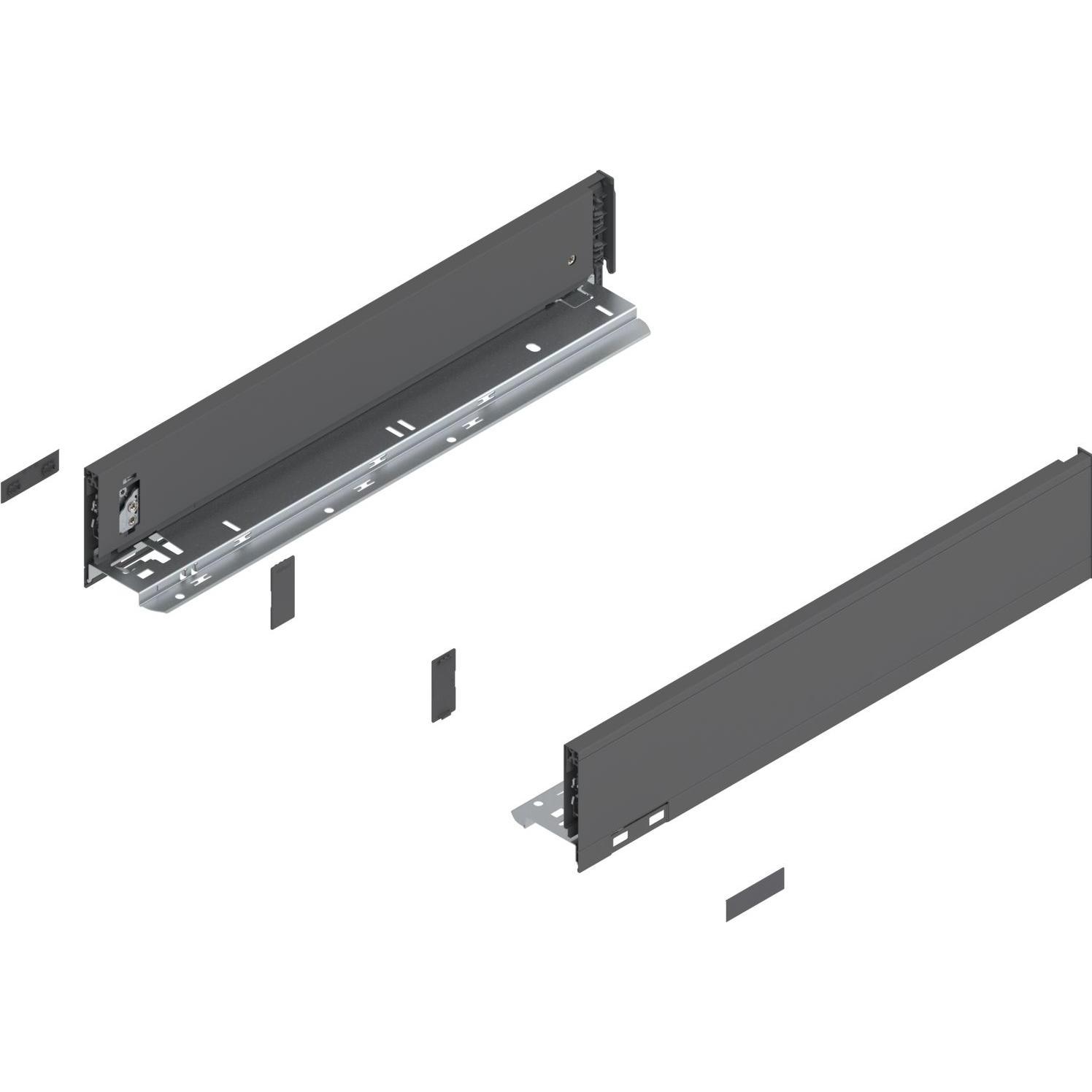 Blum, Schubladenauszüge, Legrabox pure H M 1 Paar 70kg 650mm Tip On Vollauszug oriongrau Set
