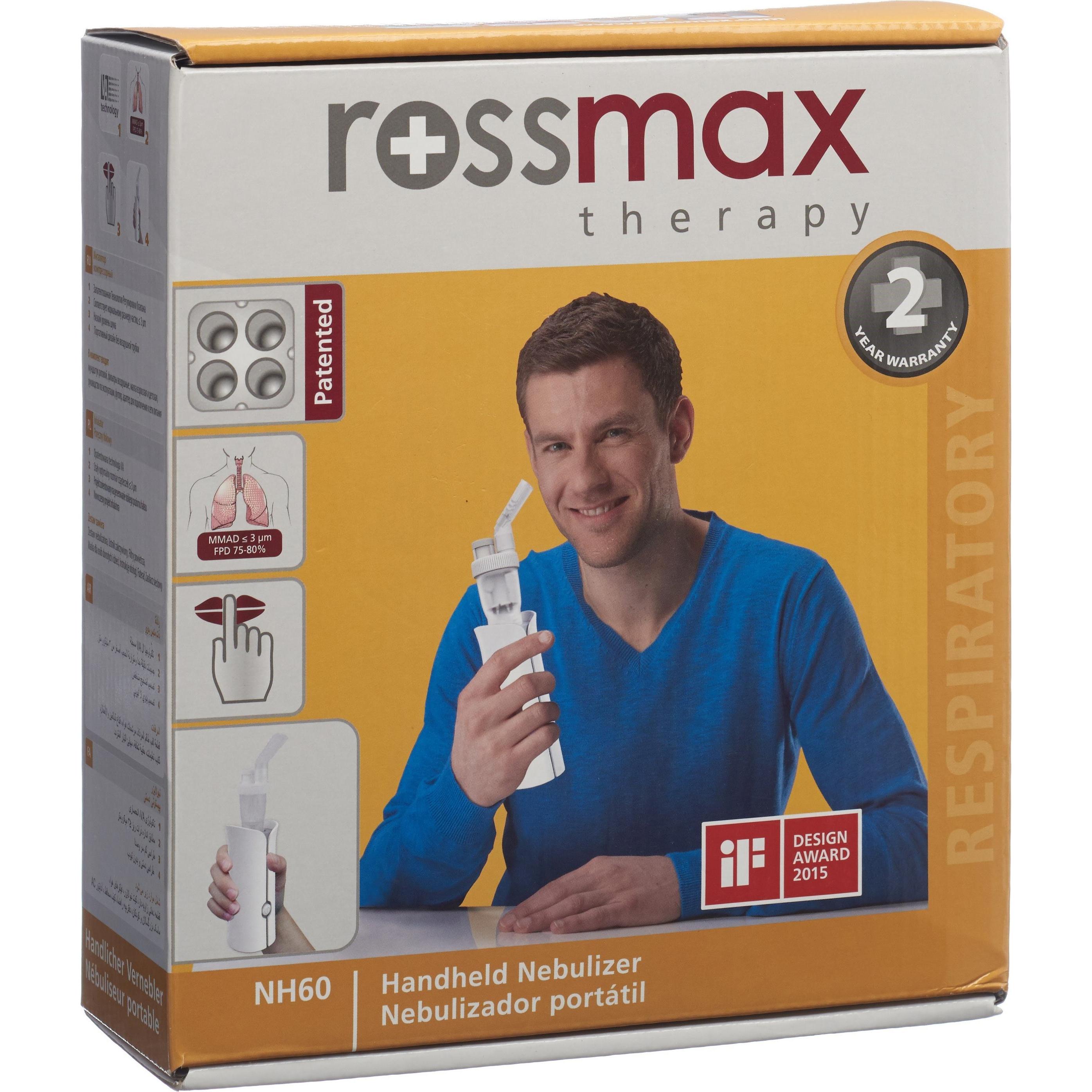 Thumbnail - Rossmax, Inhalator, Inhalationsgerät inklusiv Vernebler-Set für Erwachsene und Kinder NH60