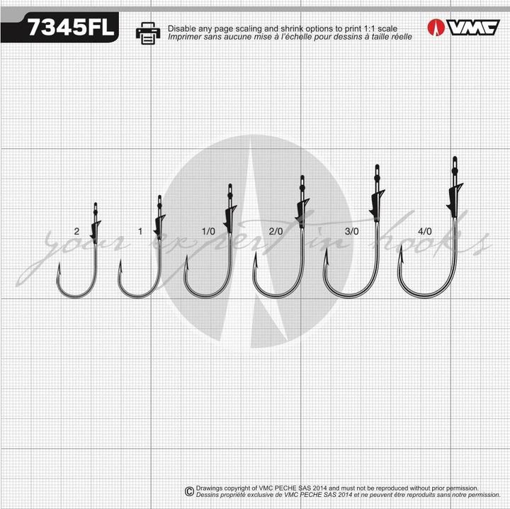 Actual product image Vmc 7345FL BN Flippin' with barbs