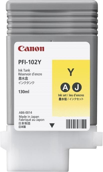 Actual product image Canon Pfi-102y (Y)