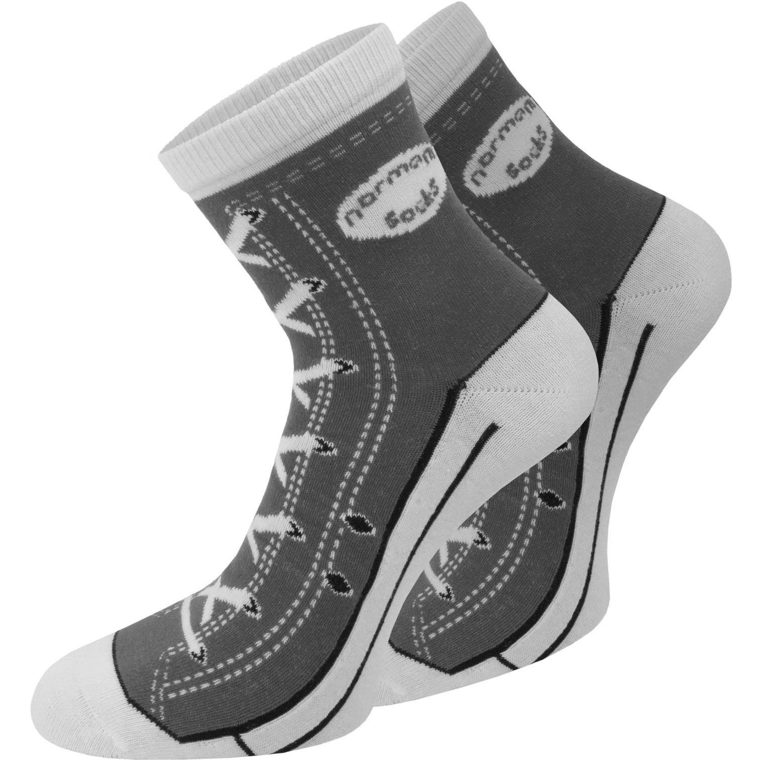 Thumbnail - Normani, Herren, Socken, 4 Paar Socken im Schuh-Design, Grau, (4er Pack, 39 - 42)
