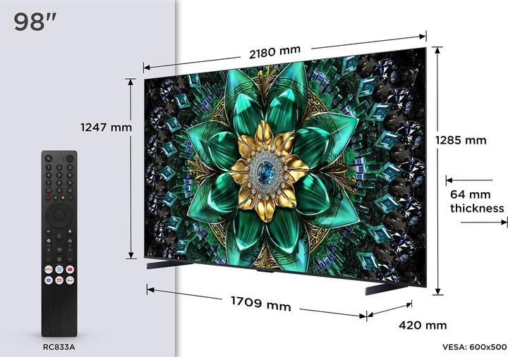 Produktbild TCL 98Q6C (98", Mini-LED, 4K, 2025)